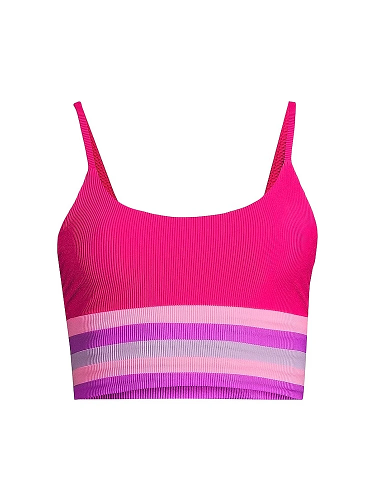 Mae Striped Bikini Top