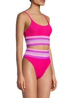 Mae Striped Bikini Top