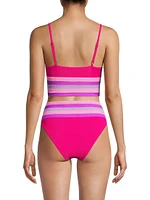 Mae Striped Bikini Top