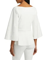 Mason Sequined Ruched V-Neck Top