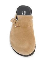 Sporty Suede Mules