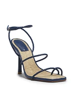 Kaya 100MM Leather Stiletto-Heel Sandals