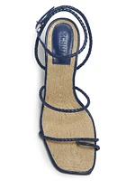 Kaya 100MM Leather Stiletto-Heel Sandals