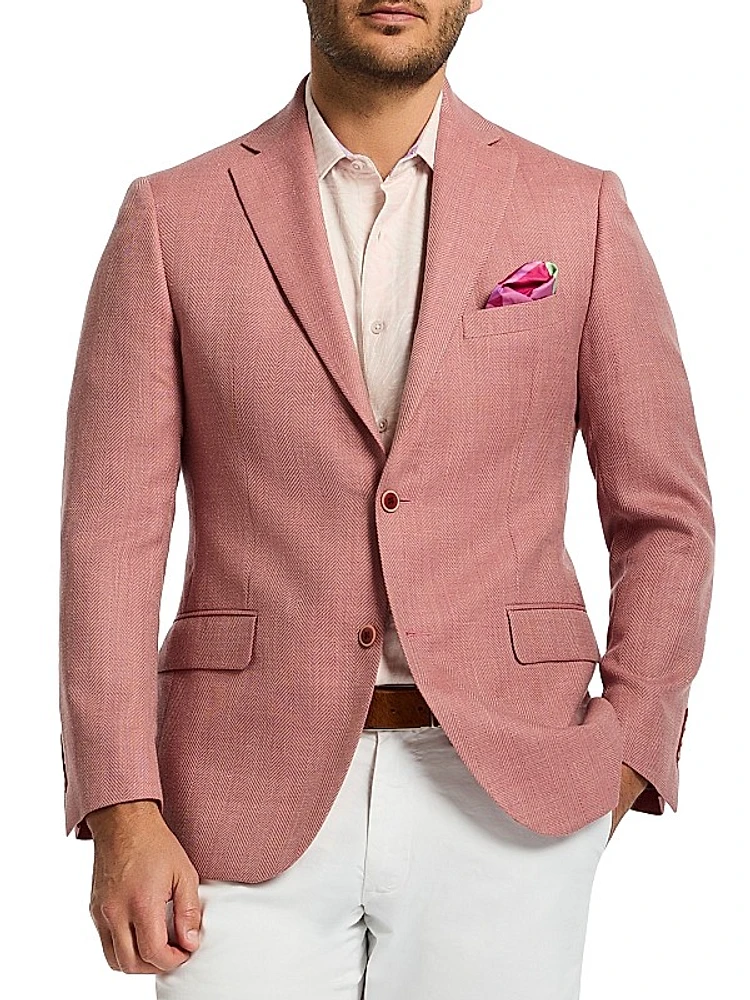 Mclaine Wool-Blend Single-Breasted Blazer