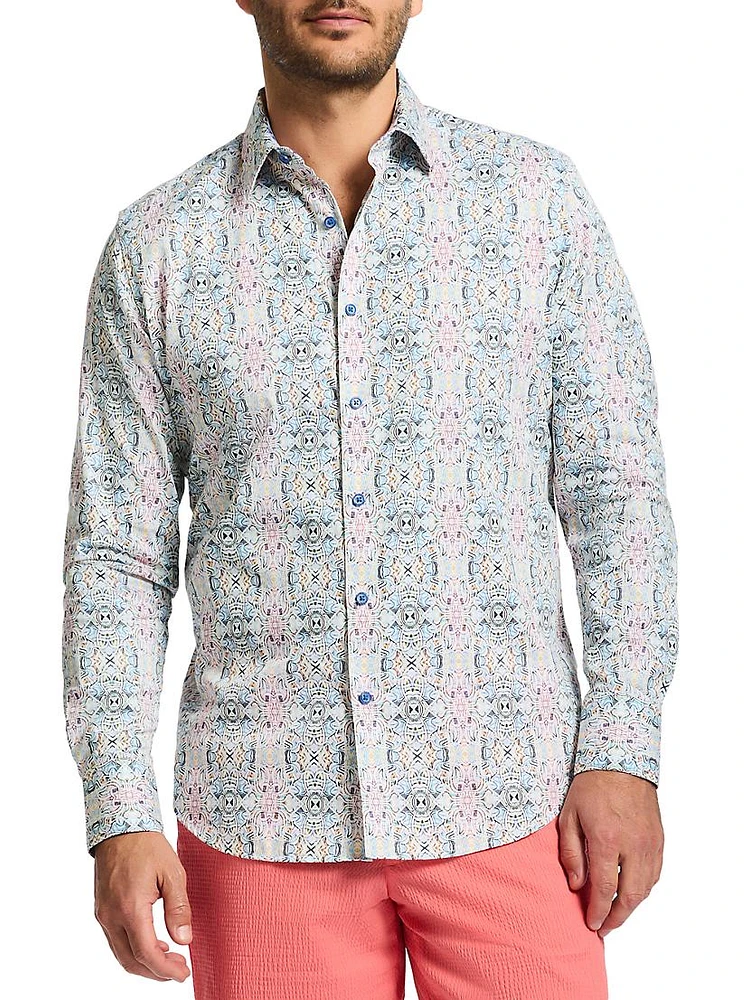 Gomera Stretch-Cotton Button-Front Shirt