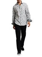 Lagos Cotton-Blend Button-Front Shirt