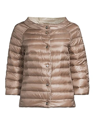 Ultralight Reversible Quilted Nylon Puffer Jacket