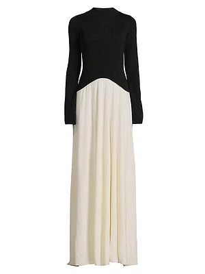 Soglio Colorblocked A-Line Maxi Dress