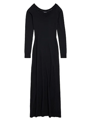 Off-the-Shoulder V-Neck Dress