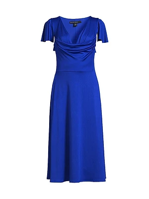Anabela Satin Midi-Dress