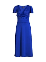 Anabela Satin Midi-Dress