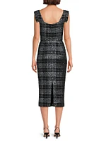 Jackie O Stretch-Bouclé Midi-Dress