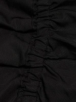 Poplin Ruched Midi-Shirtdress