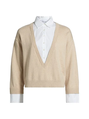 Rida Mixed Media Sweater