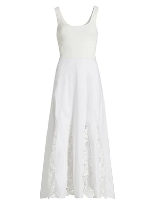Maeleyse Mixed Media Lace Dress