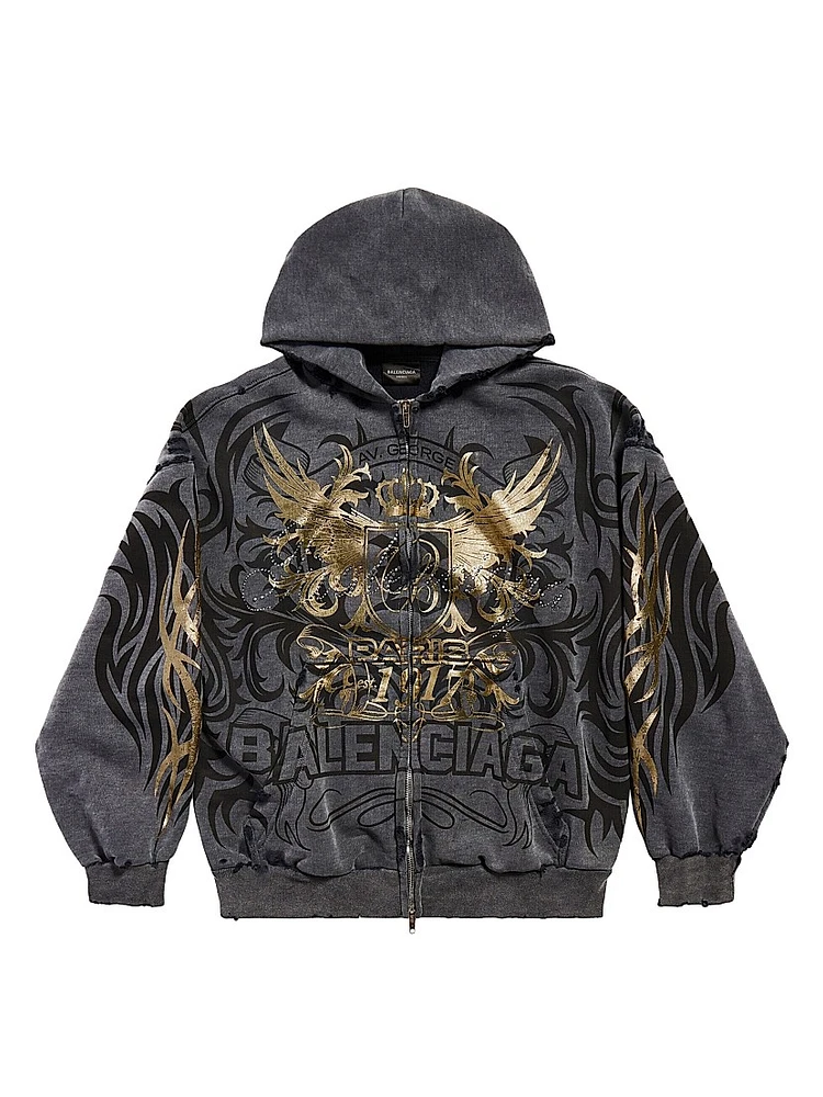 Tacky Gold Zip-Up Hoodie Regular Fit