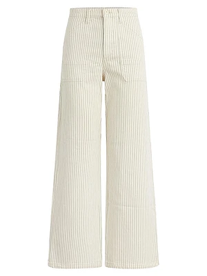 The Mischa Striped Cotton Utility Pants