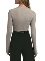 The Ribbed Henley Top