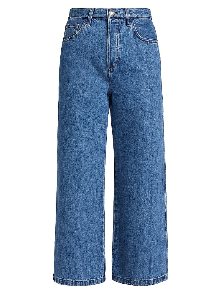 Masha Super High-Rise Wide-Leg Cropped Jeans
