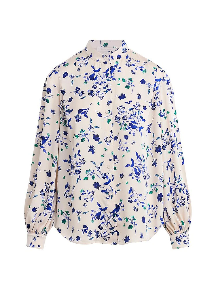 The Lauren Floral Button-Front Top