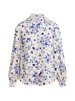 The Lauren Floral Button-Front Top