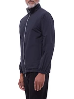 Reversible Stand Collar Zip-Front Jacket