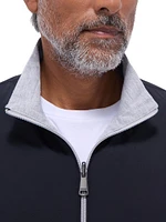 Reversible Stand Collar Zip-Front Jacket