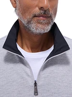 Reversible Stand Collar Zip-Front Jacket