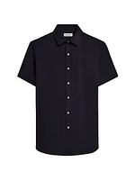 Miles Stretch Cotton Button-Front Shirt