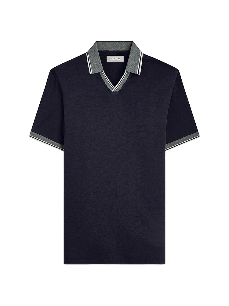 Striped Cotton Polo Shirt