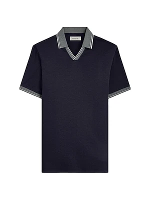 Striped Cotton Polo Shirt