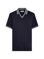 Striped Cotton Polo Shirt