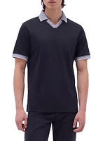 Striped Cotton Polo Shirt