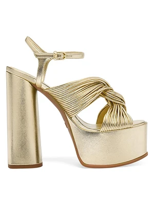 Alessia Metallic 140MM Platform Sandals