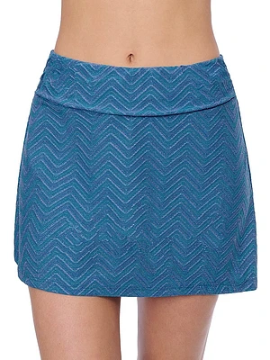 Chevron Stretch Swim Skirt