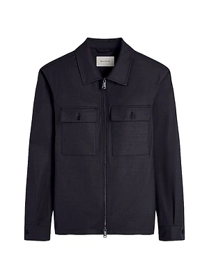 Stretch Wool Shirt Jacket