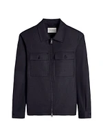 Stretch Wool Shirt Jacket