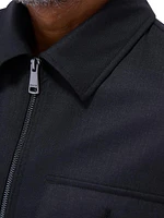 Stretch Wool Shirt Jacket