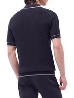 Cotton-Blend Knit Polo Shirt