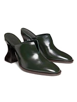 Cha-Cha Leather Mule Pumps