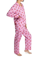 Women's Reindeer Long Pajama Set
