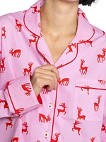 Women's Reindeer Long Pajama Set