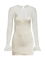 Lace Bell-Sleeve Minidress