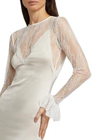 Lace Bell-Sleeve Minidress