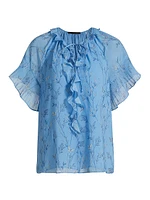 Prism Floral Ruffled Blouse