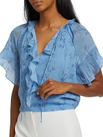 Prism Floral Ruffled Blouse