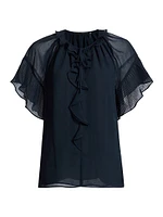 Vale Ruffled Chiffon Blouse