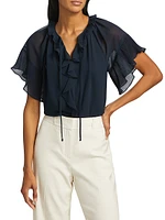 Vale Ruffled Chiffon Blouse