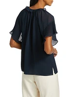 Vale Ruffled Chiffon Blouse