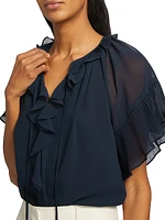 Vale Ruffled Chiffon Blouse